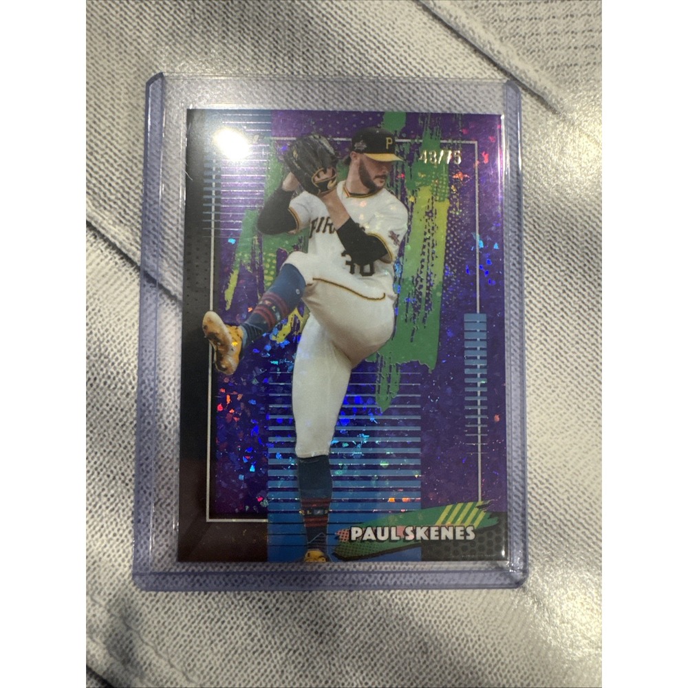 2026 Topps Finest Paul Skenes #10 Purple Mini Diamonds /75 Baseball Card
